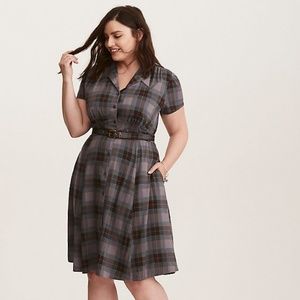 OUTLANDER MACKENZIE TARTAN SHIRT DRESS